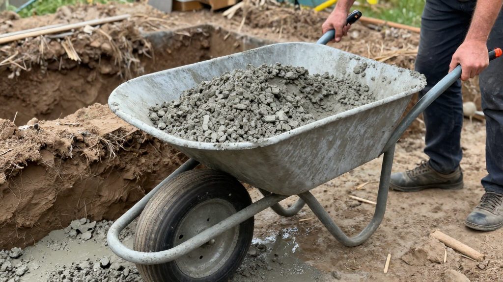 Wie berechne ich die Betonmenge für ein Fundament?