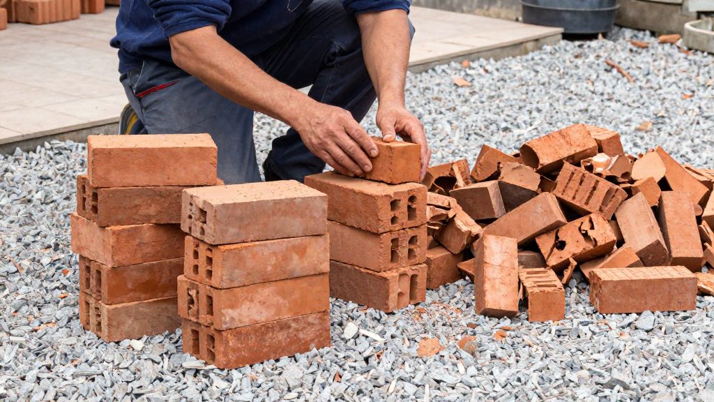 How do you calculate bricks per square foot?