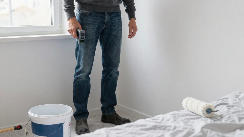 How do you measure the wall area of your bedroom?