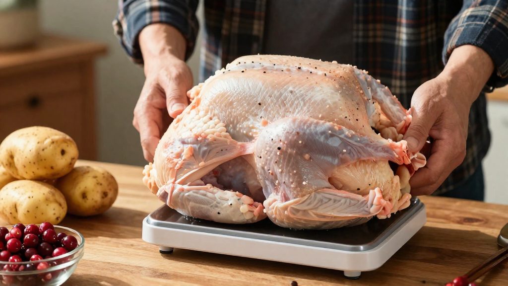 How do you calculate the turkey weight for your guests?
