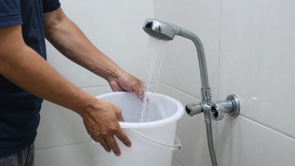 How many litres does a shower use?