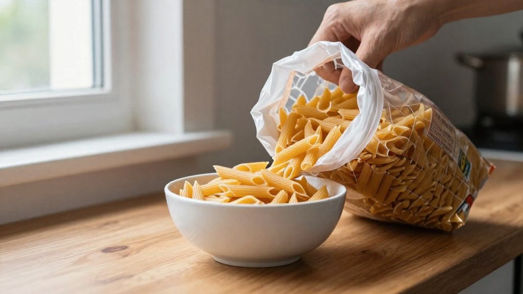 ¿Qué cantidad de pasta seca es una ración de adulto?