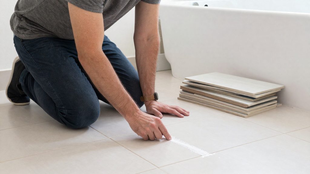 Como medir a área do piso do banheiro?