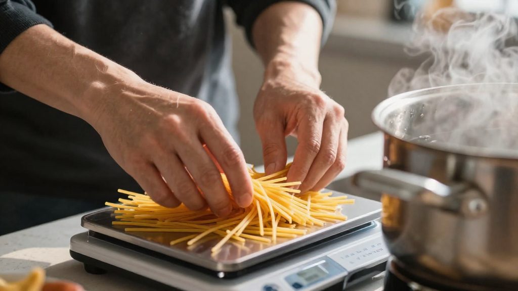 Perché conviene pesare la pasta prima della cottura?