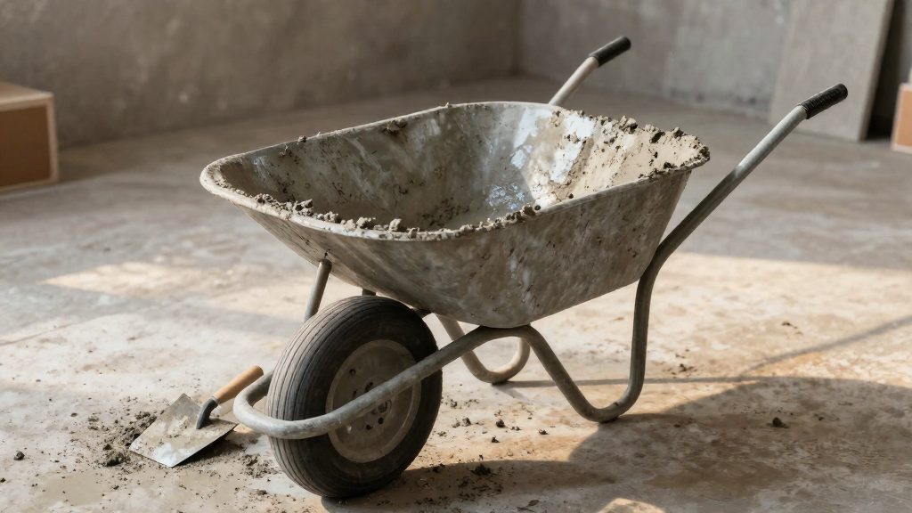 Quelle quantité de béton ou de mortier pour une chape de 5 cm ?