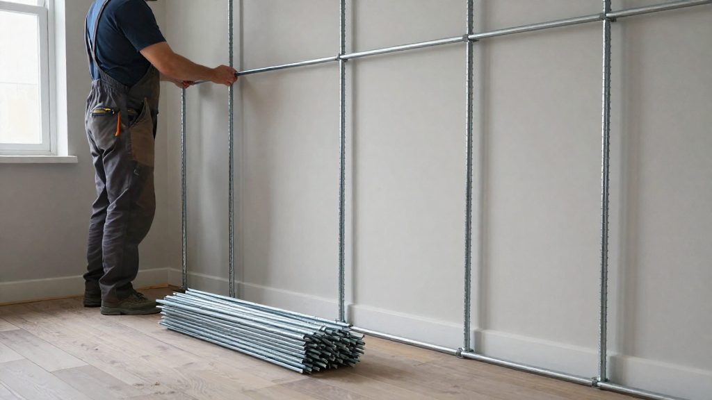 Quantos perfis montantes para divisória de drywall?