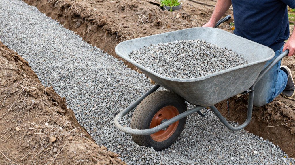 Wie berechnen Sie das Volumen des Gartenwegs?